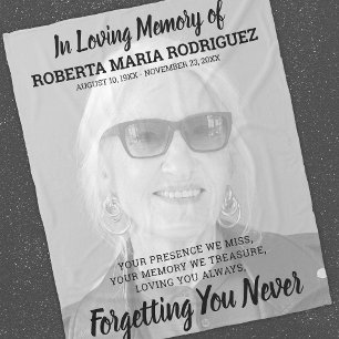 Memorial Large Photo Fleece Blanket