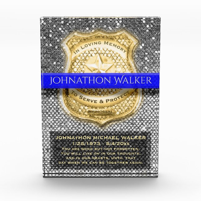 Memorial - Law Enforcement Award (Front)