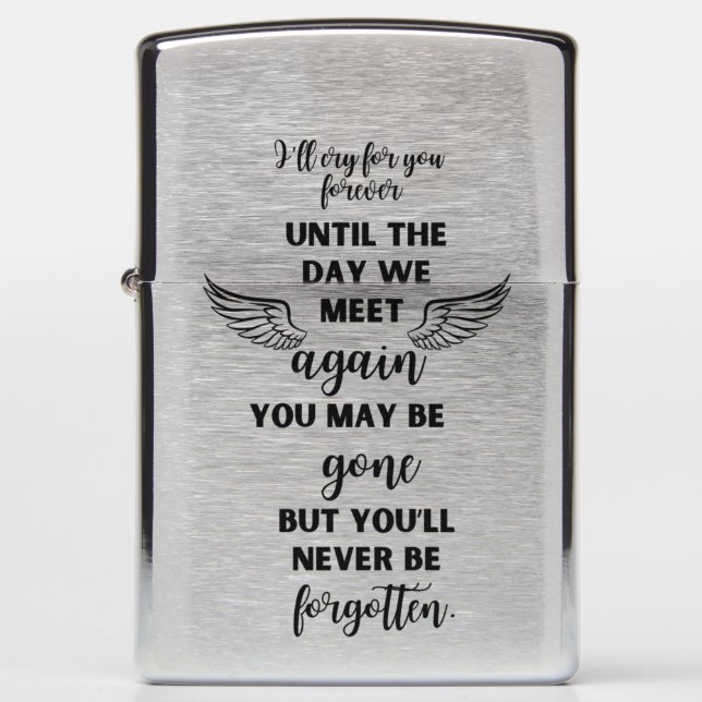 Memorial Lighter I'll cry for You forever (Front)
