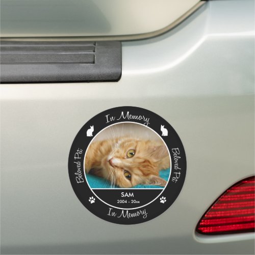 Memorial  Loss of Cat Custom Photo Car Magnet