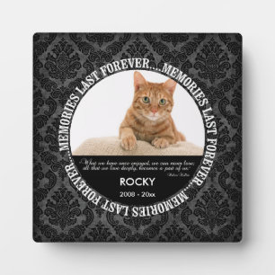 Memorial - Loss of Cat - Custom Photo/Name Plaque