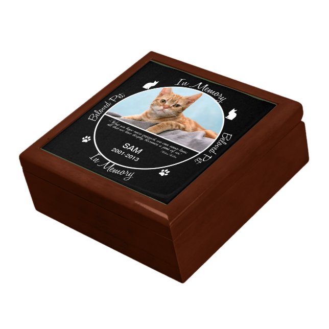 Memorial - Loss of Cat Gift Box (Side)