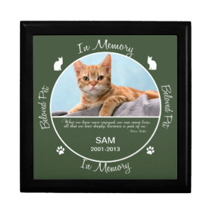 Memorial - Loss of Cat Jewelry Box