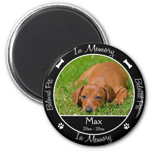 Memorial _ Loss of Dog _ Custom PhotoName Magnet