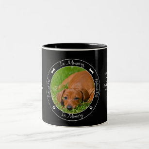 Memorial - Loss of Dog - Custom Photo/Name Two-Tone Coffee Mug