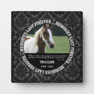 Memorial - Loss of Horse - Custom Photo/Name Plaque
