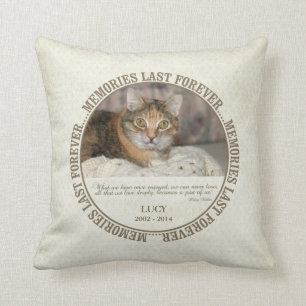 Memorial - Loss of Pet Custom Photo / Name Throw Pillow