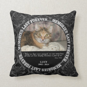Memorial - Loss of Pet Custom Photo / Name Throw Pillow