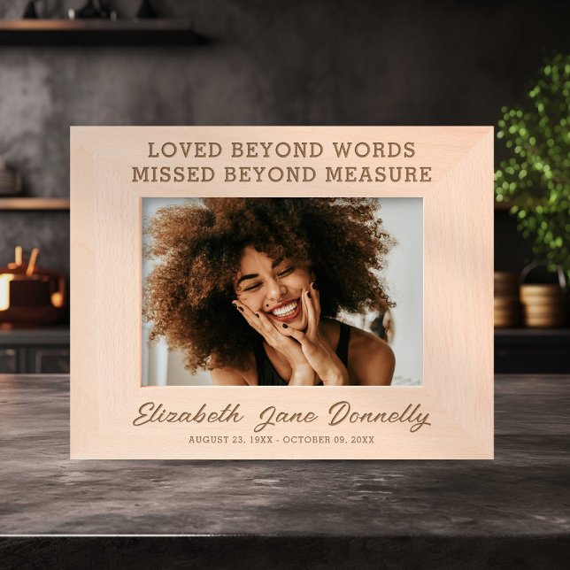 Memorial Loved Beyond Words Engraved Frames (Creator Uploaded)