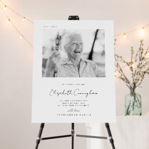 Memorial Loving Memory Elegant Simple Modern Photo Foam Board