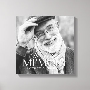 Memorial Loving Memory Simple Modern Photo Canvas Print