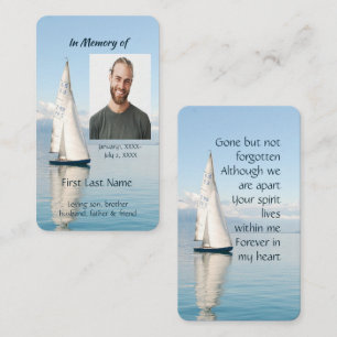 Memorial Memory Keepsake Sailor, Sailboat, Sailing Business Card