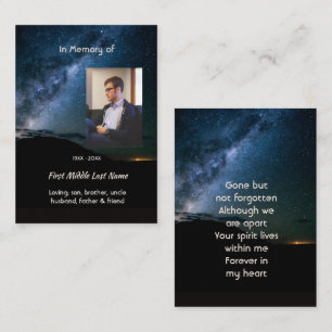 Memorial Milky Way Starry Night Sky Calling Card