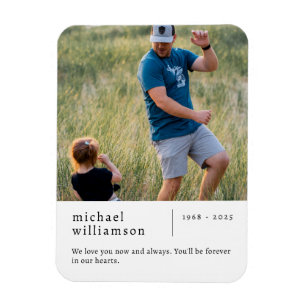 Memorial Minimalist Photo Magnet