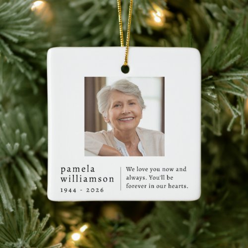 Memorial Minimalist Photo Square 