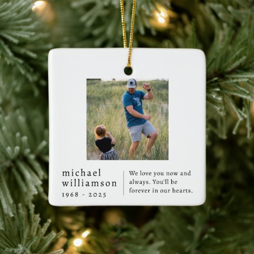 Memorial Minimalist Photo Square 
