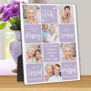 Memorial Modern 6 Photo Collage Family Remembrance Plaque
