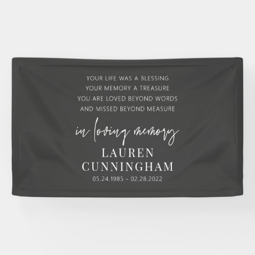 Memorial Modern Elegant Simple Chic Banner