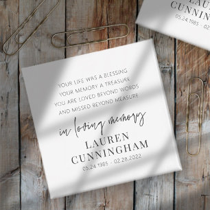 Memorial Modern Elegant Simple Chic Magnet