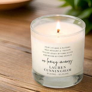 Memorial Modern Elegant Simple Chic Scented Candle
