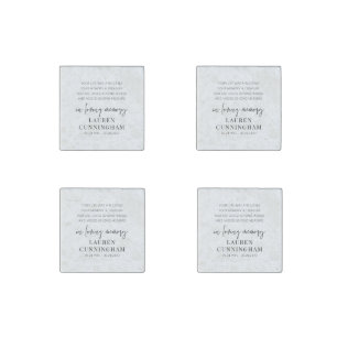 Memorial Modern Elegant Simple Chic Stone Magnet