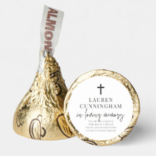 Memorial Modern Elegant Simple Cross Hershey®'s Kisses®