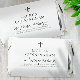 Memorial Modern Elegant Simple Cross Hershey's Miniatures