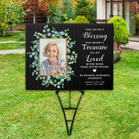 Memorial Modern Greenery Custom 2 Photo Cemetery