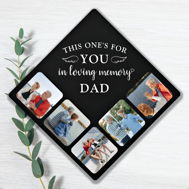 Memorial Modern Personalized Photo Collage Graduation Cap Topper (Creator Uploaded)