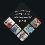 Memorial Modern Personalized Photo Collage Graduation Cap Topper<br><div class="desc">Honor your beloved Dad on graduation day with a custom photo collage memorial graduation cap topper. This unique dad memorial keepsake graduation cap is the perfect gift for yourself, family or friends to pay tribute to your loved one. We hope your memorial graduation cap topper will bring you peace, joy...</div>