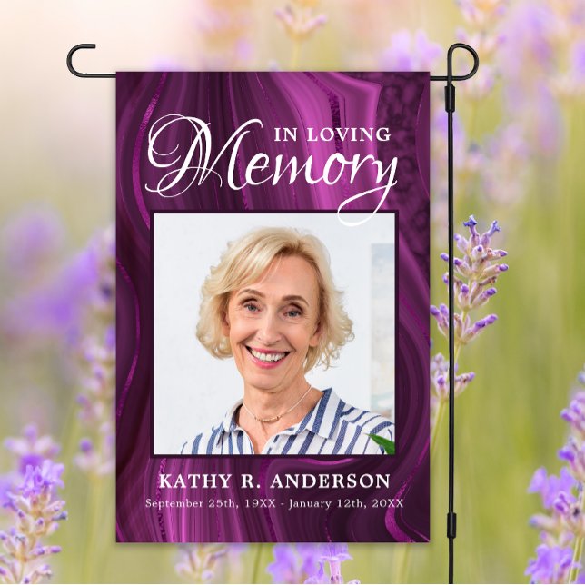 Memorial Modern Photo Marble Grave Site Cemetery Garden Flag (Creator Uploaded)