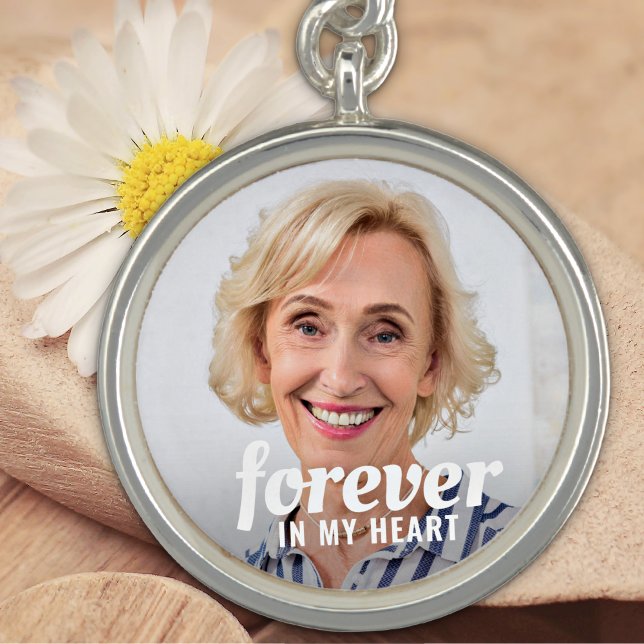 Memorial Modern Photo Personalized Wedding Bouquet Charm (Creator Uploaded)