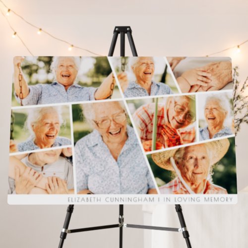 Memorial Modern Simple Chic 9 Photo Collage Foam Board