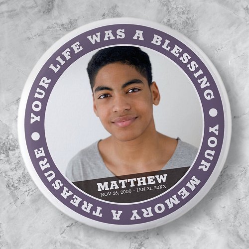 Memorial Modern Simple Custom Photo Keepsake