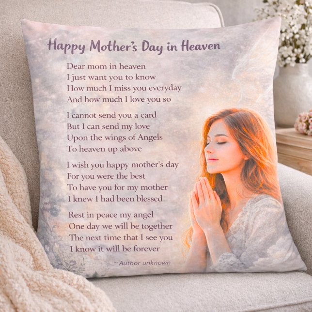 Memorial Mom Remembrance Throw Pillow (Creator Uploaded)