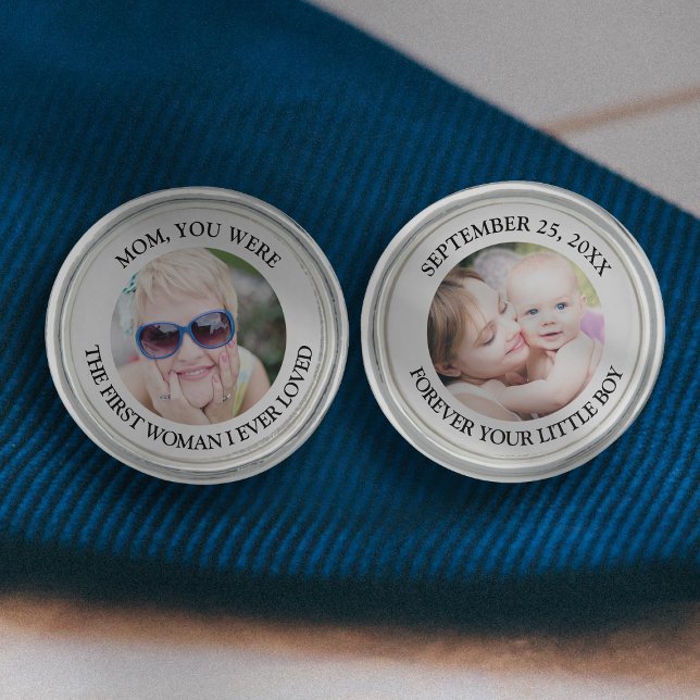 Memorial Mother of the Groom Photo Cufflinks (Creator Uploaded)