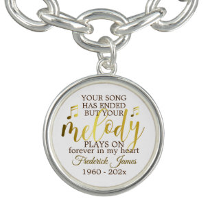 Memorial Music Melody Quote Bracelet