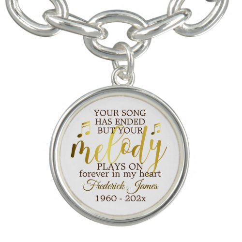 Memorial Music Melody Quote Bracelet