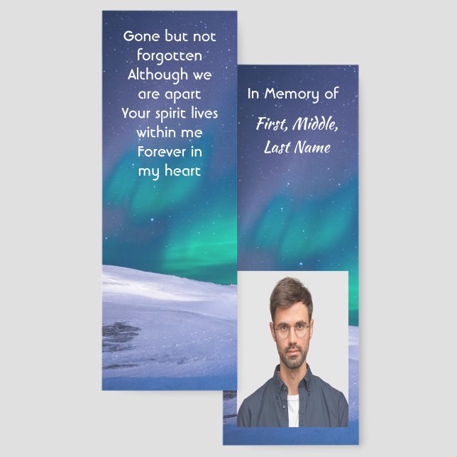  Memorial Northern Lights Aurora Borealis Bookmarks (Front & Back)