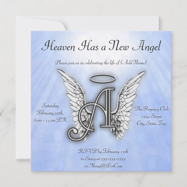 Memorial Notice Invitation (Front)