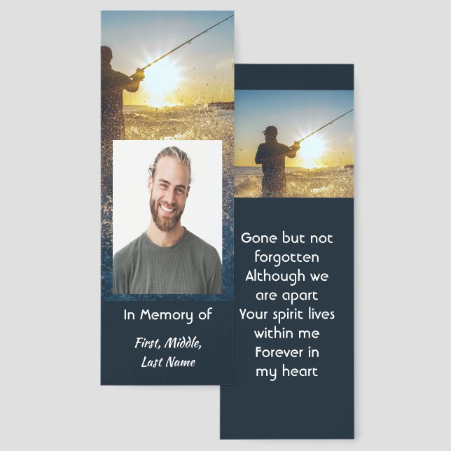 Memorial Ocean Fly Fishing Fisherman Bookmarks (Front & Back)
