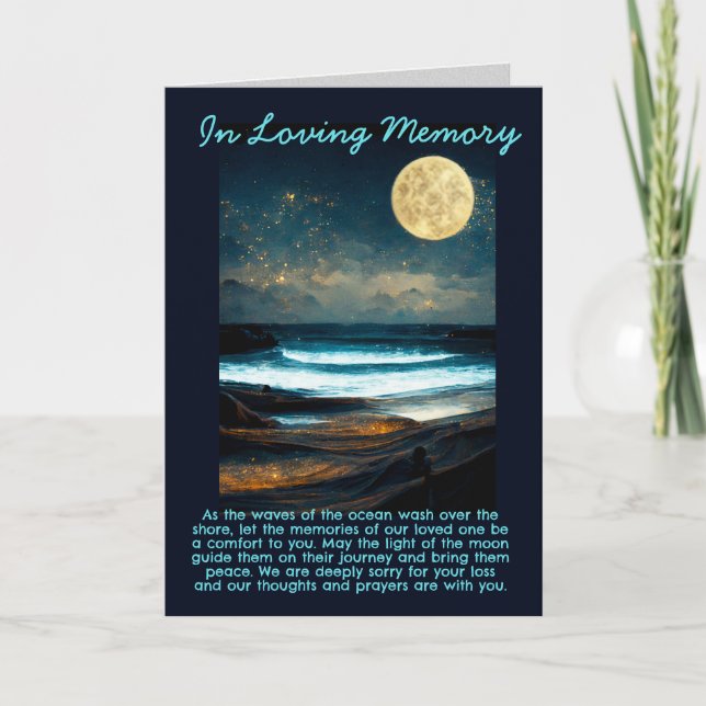 Memorial Ocean Moonlight Card (Front)