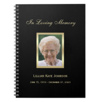 Memorial or Funeral Guest Book Notebook Memorial or Funeral Guest Book Notebook