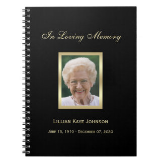 Memorial or Funeral Guest Book Notebook