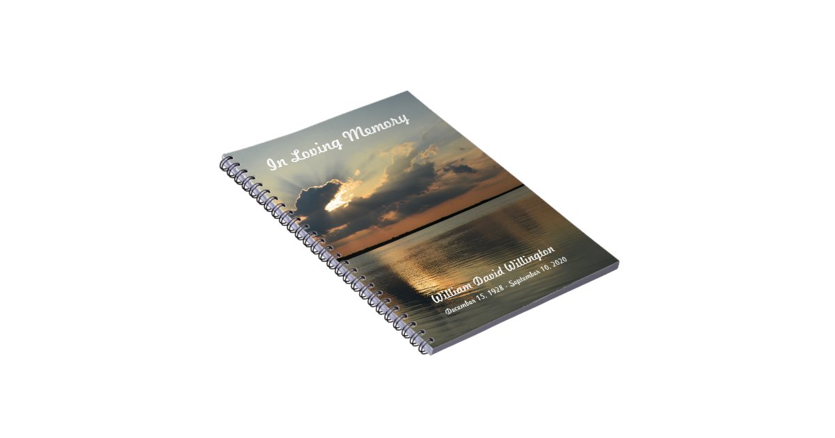 Memorial or Funeral Guest Book Notebook | Zazzle
