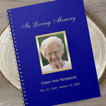 Memorial Or Funeral Guest Book Notebook by sympathythankyou at Zazzle