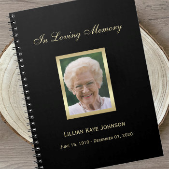 Memorial Or Funeral Guest Book Notebook by sympathythankyou at Zazzle