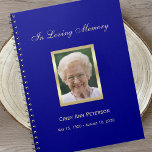 Memorial Or Funeral Guest Book Notebook at Zazzle