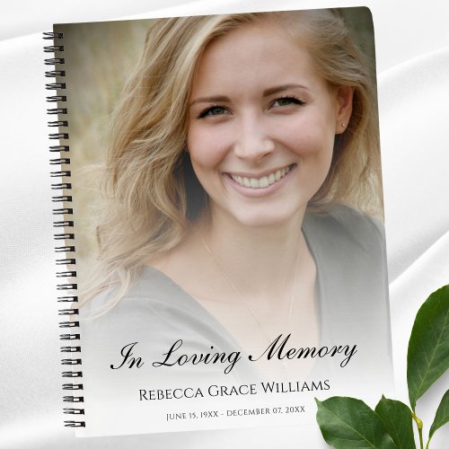 Memorial or Funeral Guest Book Notebook