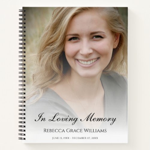 Memorial or Funeral Guest Book Notebook